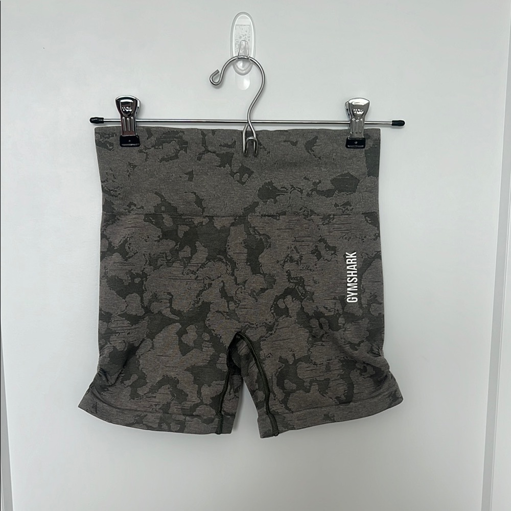 Gymshark Gray Camo Athletic Shorts